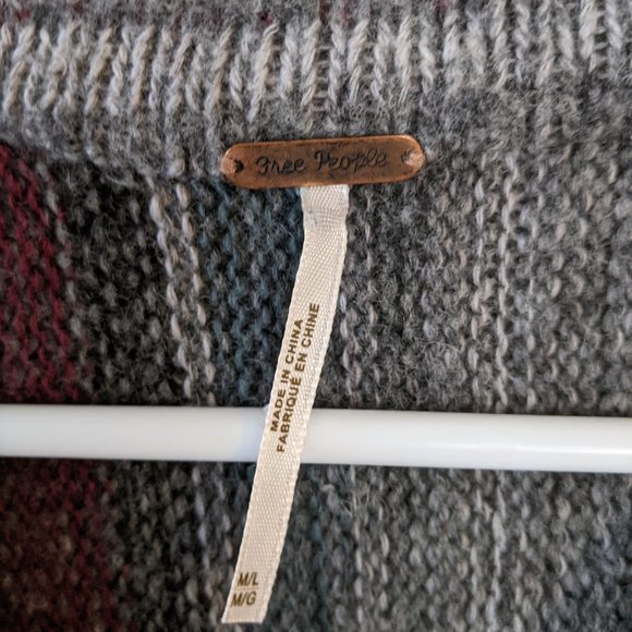 Free People  Striped Knit Poncho - Picture 5 of 11